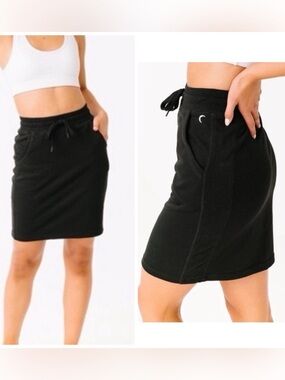 Zyia Active Size XL Black High-Rise Drawstring Take Me Everywhere Pencil Skirt